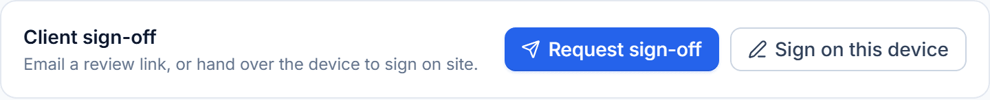Sending a client representative a secure review link for the daily record